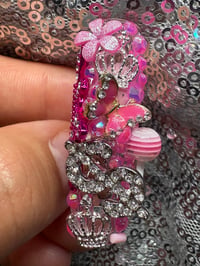 Image 6 of 🔥 It’s my birthday press on Nails comes in extra long length square and stiletto long