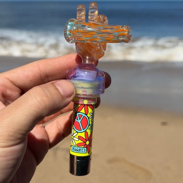 Image of Peachy and Purple Lighter Holder GoobDoob