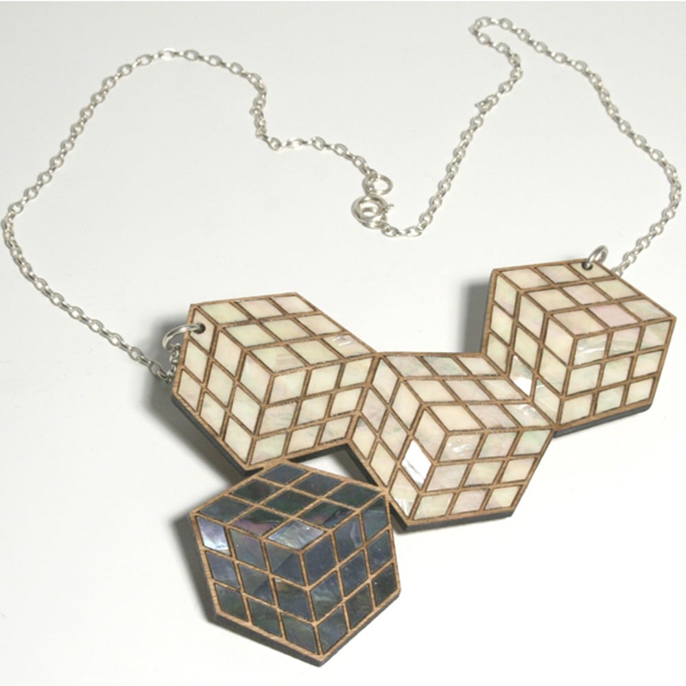 Rubiks Cube Crystal Pendant Necklace Gold, Women's Fashion, Jewelry &  Organisers, Necklaces on Carousell