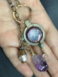 Image 4 of Lariat with Kuchi and amethyst