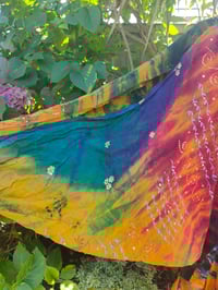 Image 8 of Wanderlust maxi dress Sari tie dye Red n Orange upto 18 uk