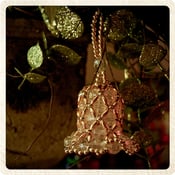 Image of Hand Beaded Christmas Bell Ornament