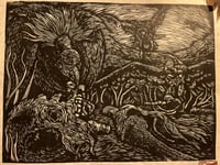 Image 2 of “Borrowed Vessel” Linocut