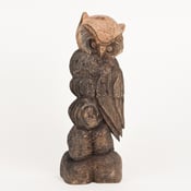 Image of wooden owl sculpture