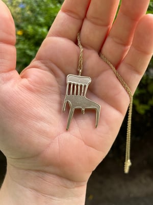 Antique chair necklace in bronze