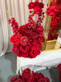 Image 3 of 80cm/60cm/35cm/Ring Red Flower