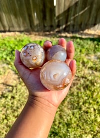 Image 1 of Cherry Blossom Agate Sphere 