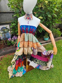 Image 1 of Patchwork multi colour mini dress / skirt 