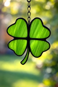 Image 1 of Lucky Four Leaf Clover Suncatcher