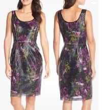 Image 2 of Donna Ricco Black Formal Dress Womens 10 Sequence Designer Career Evening