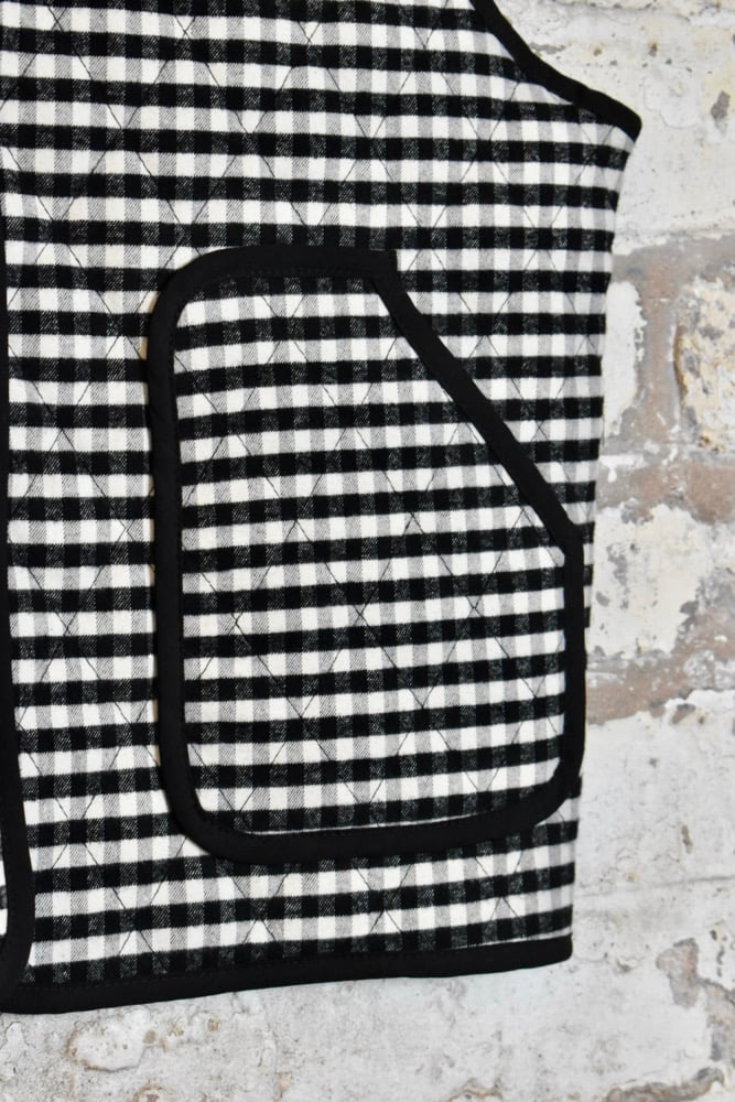 Image of Black / White gingham gilet 