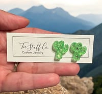 Image 4 of Cactus Earrings Stud Glitter