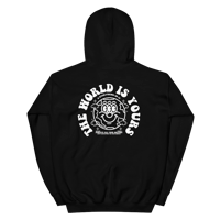 Image 2 of World Is Yours White Print Hoodie 