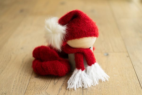 Image of Christmas Santa Slouchy Bonnet + SCARF