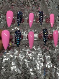 Image 9 of  Ready in pink gel press on nails