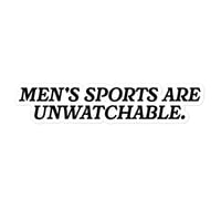Image 1 of "Unwatchable" Sticker (Black on White)