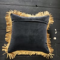 Image 6 of Black And Grey Wolf Velvet Cushion