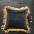 Black And Grey Wolf Velvet Cushion Image 6