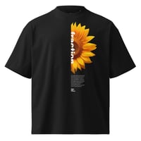 Image 1 of Fraction oversized high neck t-shirt black