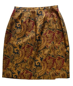 Image of 100% Silk Paisley Pattern Skirt