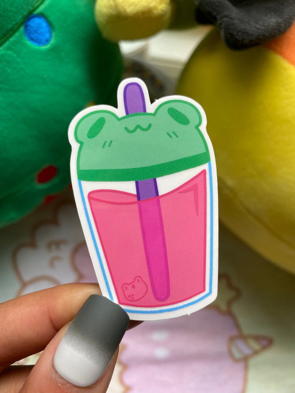 Clear Juice Frog Sticker
