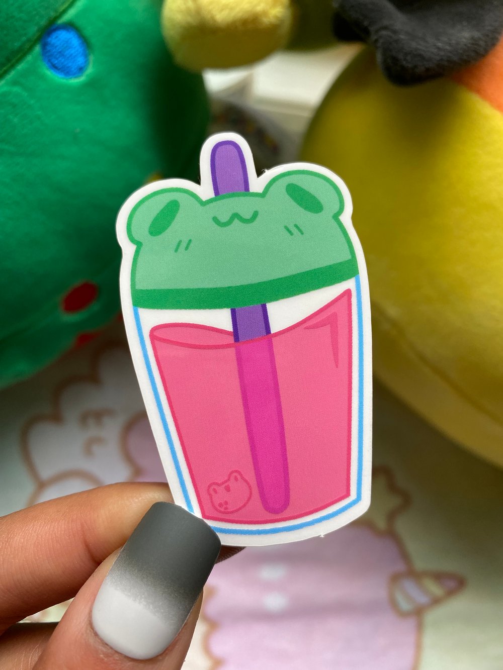 Clear Juice Frog Sticker 