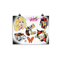 Dolly Parton Tattoo Flash