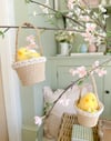  Chicks In Hessian Baskets ( Set of 2 )
