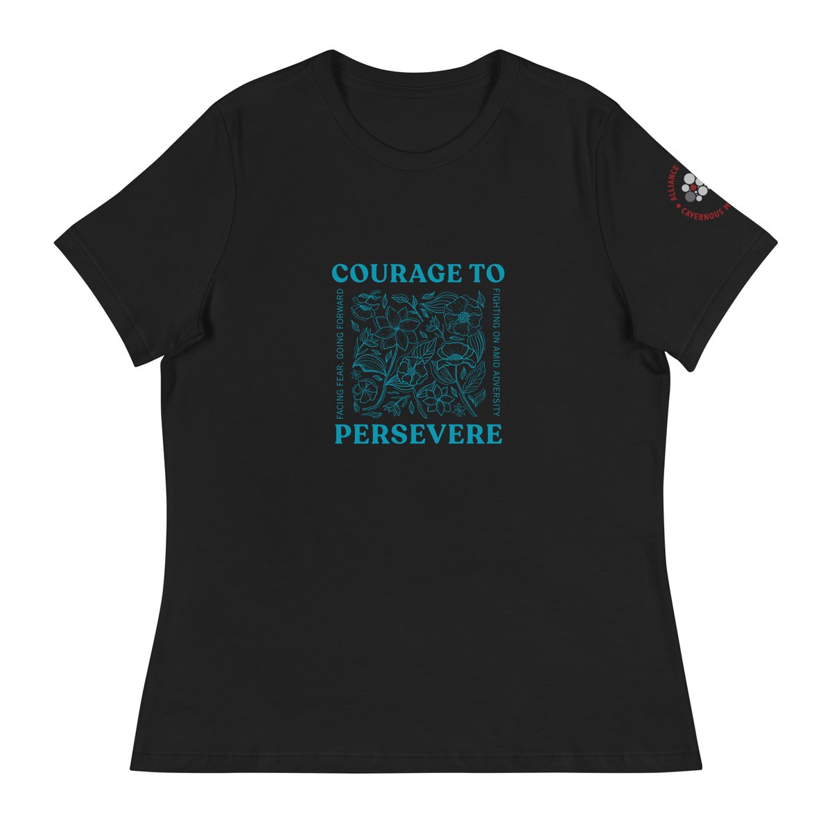Image of Flower Courage to Persevere Women's Relaxed T-Shirt