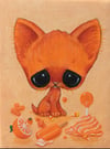 Orange Cat Rainbow Collection Art Print