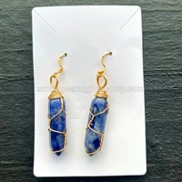 Image 1 of Polished Crystal Hexagonal Earrings (Almost Sold Out!) 
