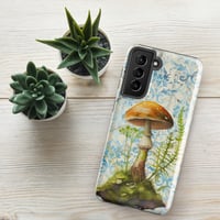 Image 11 of Gorgeous Blue Filigree and Orange Mushroom Fungus Tough case for Samsung®