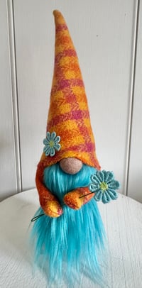 Image 1 of Harris Tweed Wee daisy Gnome