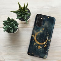 Image 9 of Blue and Gold Celestial Moons Design Tough Case for Samsung®