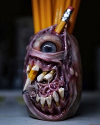 Image 1 of Don't run with you pencils-pencil holder, brush holder, pen holder, Reflective Eye