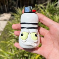 Image 1 of White & Black Bowling Pin 1 Of 1 Clay Lighter Case