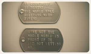 Image of Sleeping With Sirens dog tag collaboration