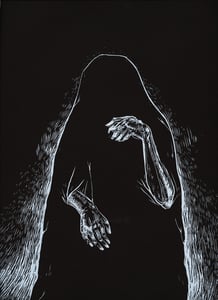Image of Dark Cloak Linoleum Cut