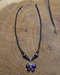 Image 2 of Amethyst Crystal Butterfly Necklace