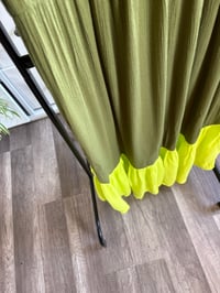 Image 2 of Olive /neon dress