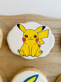 Image 3 of Pokémon themed birthday set of 6 biscuits 