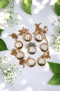 Image 2 of Porcelain Mushroom Locket Necklace