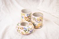 Image 3 of Hearts collection coloured beaker/utensil holder