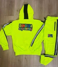 Image 2 of Ladies Neon Yellow Reflective Tracksuit 