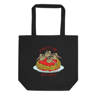 Spaghetti and Meep-Balls Organic Cotton Tote