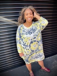 Image 7 of Milano dress with pockets - mixed pattern fabrics