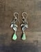 Image of Large Stem and Leaf Turquoise Earrings