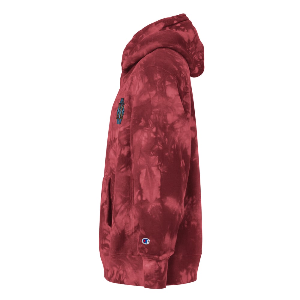 Embroidered tie-dye style hoodies