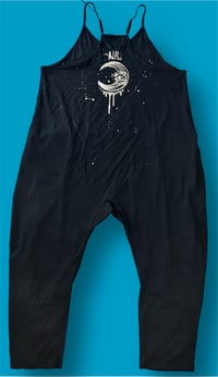 Image 2 of “RAIN CLOUD” BLEACH PAINTED BAGGY ROMPER LARGE