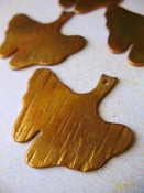Image of Ginkgo Leaf in Golden Peridot Pendant